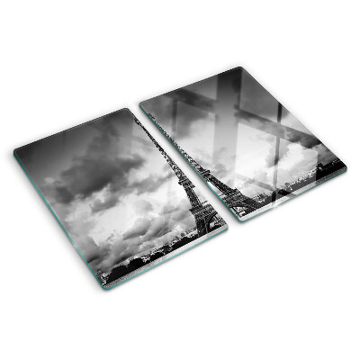 Chopping board The Eiffel Tower in black and white