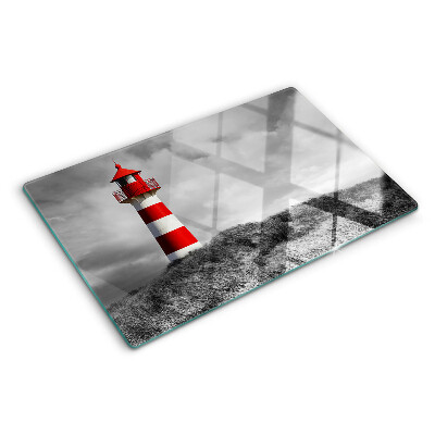 Cutting board A lighthouse in the landscape
