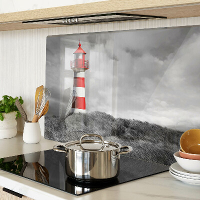 Cutting board A lighthouse in the landscape
