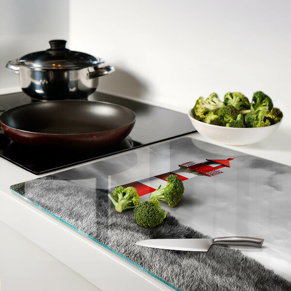Cutting board A lighthouse in the landscape