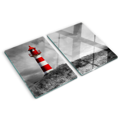 Cutting board A lighthouse in the landscape