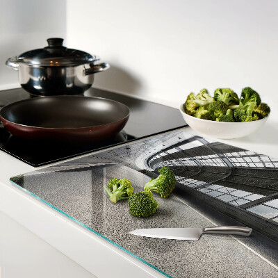 Glass cutting board Modern architecture and geometry