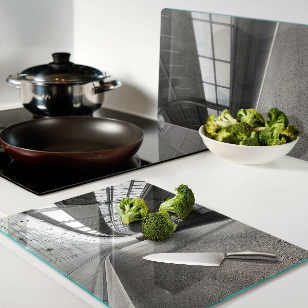 Glass cutting board Modern architecture and geometry