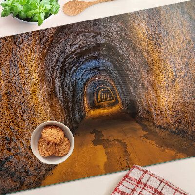 Chopping board A tunnel in a cave with lighting