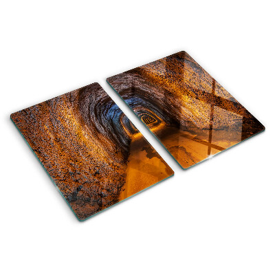 Chopping board A tunnel in a cave with lighting