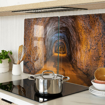 Chopping board A tunnel in a cave with lighting