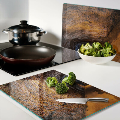 Chopping board A tunnel in a cave with lighting