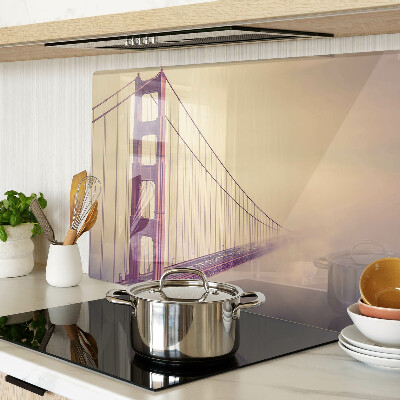 Chopping board glass Vintage Golden Gate Bridge