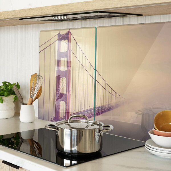 Chopping board glass Vintage Golden Gate Bridge