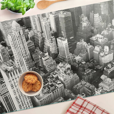 Cutting board A bird's eye view of the city