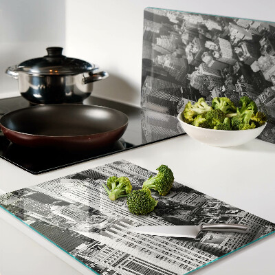 Cutting board A bird's eye view of the city