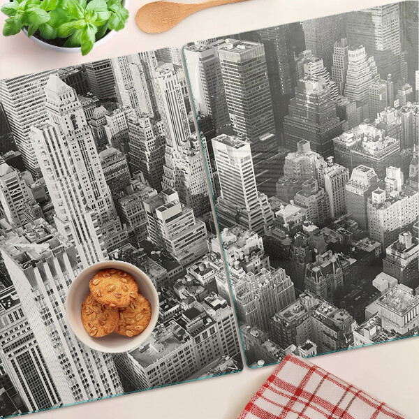 Cutting board A bird's eye view of the city
