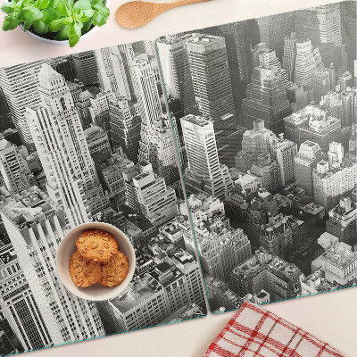 Cutting board A bird's eye view of the city