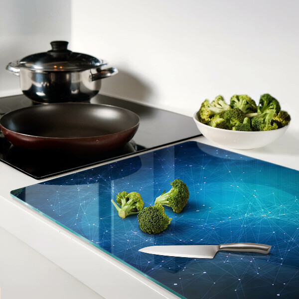 Chopping board glass Geometric lines and points motif