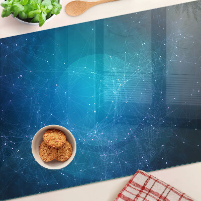 Chopping board glass Geometric lines and points motif