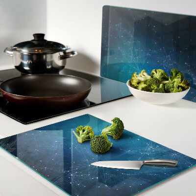 Chopping board glass Geometric lines and points motif