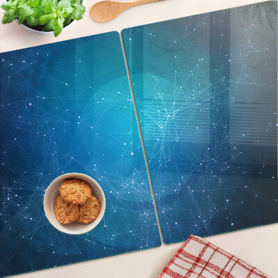 Chopping board glass Geometric lines and points motif