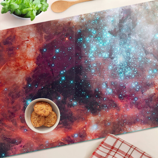 Cutting board Cosmic landscape with stars