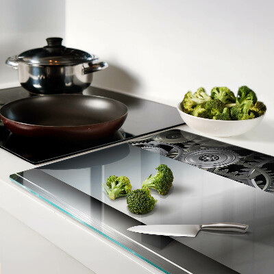 Cutting board Mechanical gears and metallic surfaces
