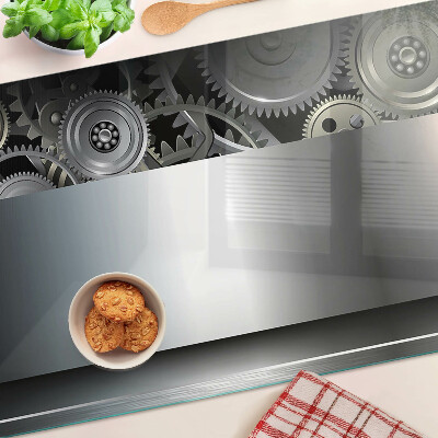 Cutting board Mechanical gears and metallic surfaces