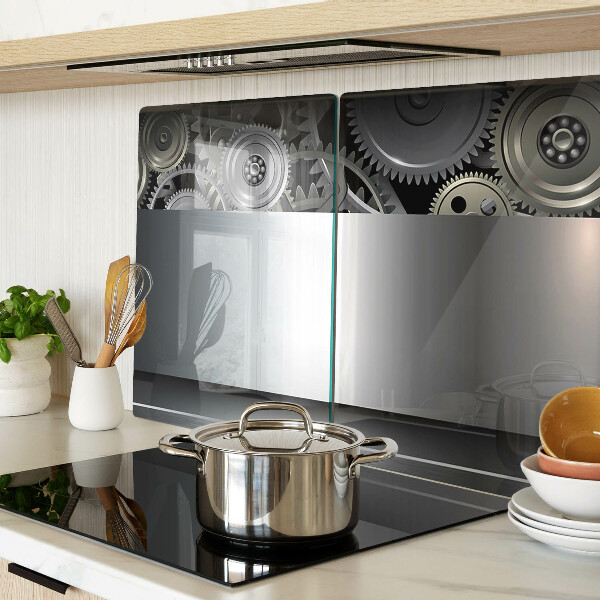 Cutting board Mechanical gears and metallic surfaces