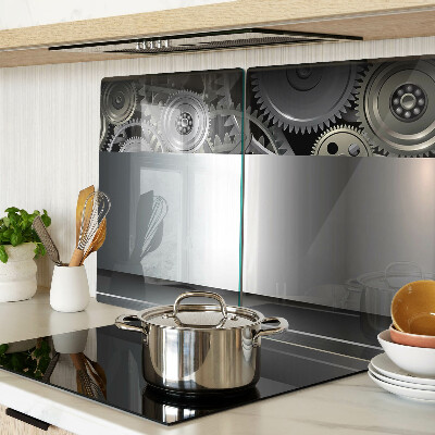 Cutting board Mechanical gears and metallic surfaces