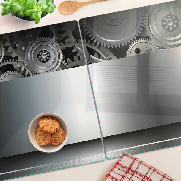 Cutting board Mechanical gears and metallic surfaces