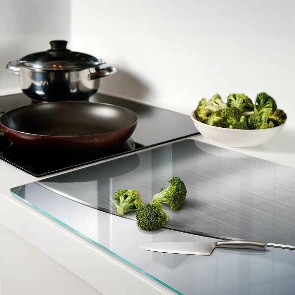 Glass chopping board Metallic shine with reflections