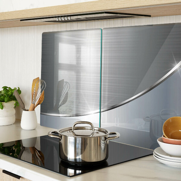 Glass chopping board Metallic shine with reflections