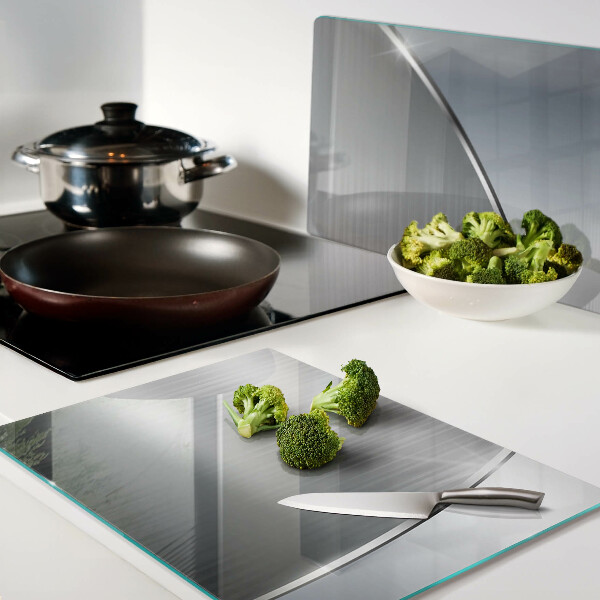 Glass chopping board Metallic shine with reflections