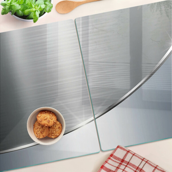 Glass chopping board Metallic shine with reflections