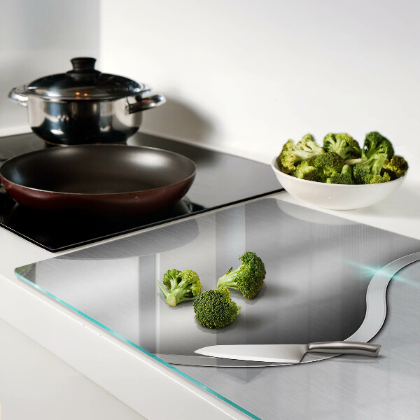 Glass kitchen board Modern design with a wave