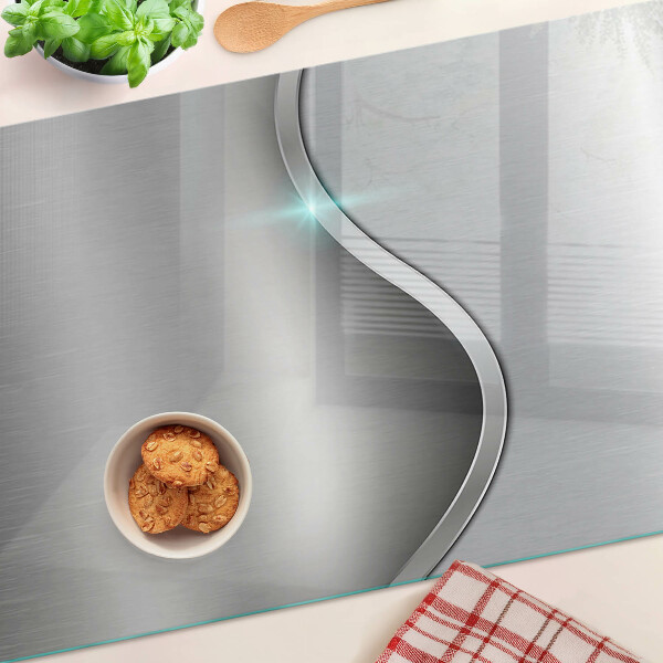 Glass kitchen board Modern design with a wave