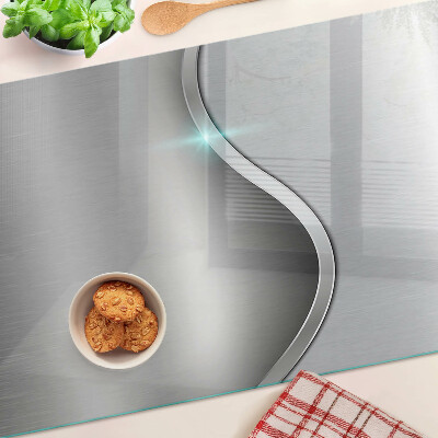Glass kitchen board Modern design with a wave