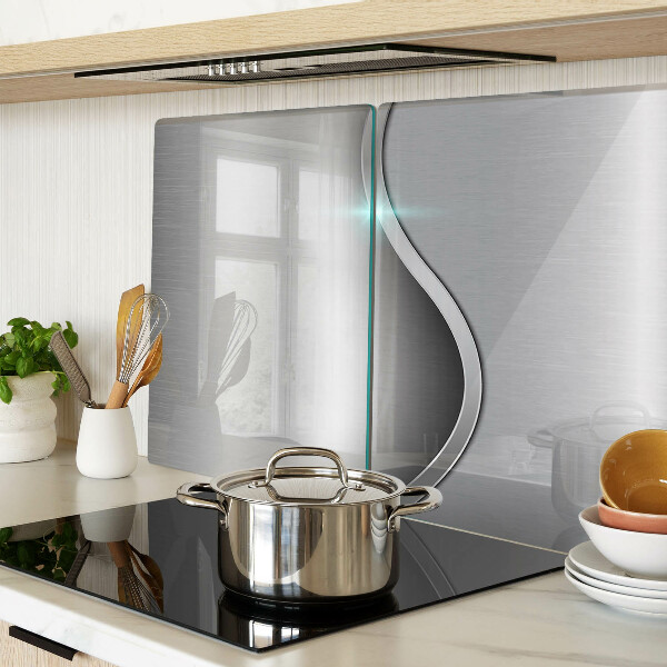 Glass kitchen board Modern design with a wave