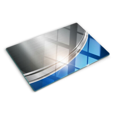 Chopping board Metallic effect with blue accents