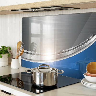 Chopping board Metallic effect with blue accents