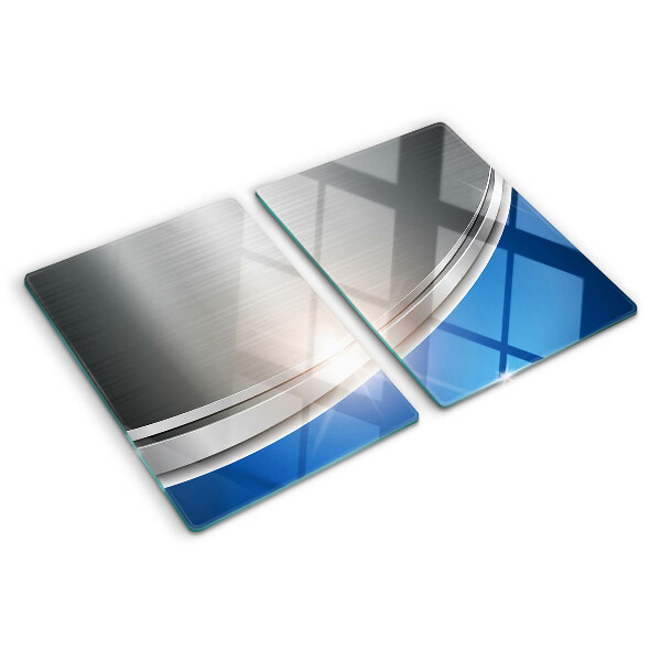 Chopping board Metallic effect with blue accents