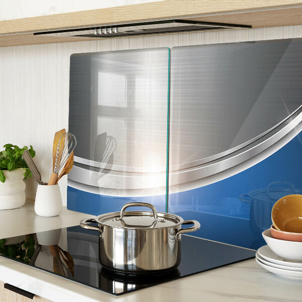 Chopping board Metallic effect with blue accents