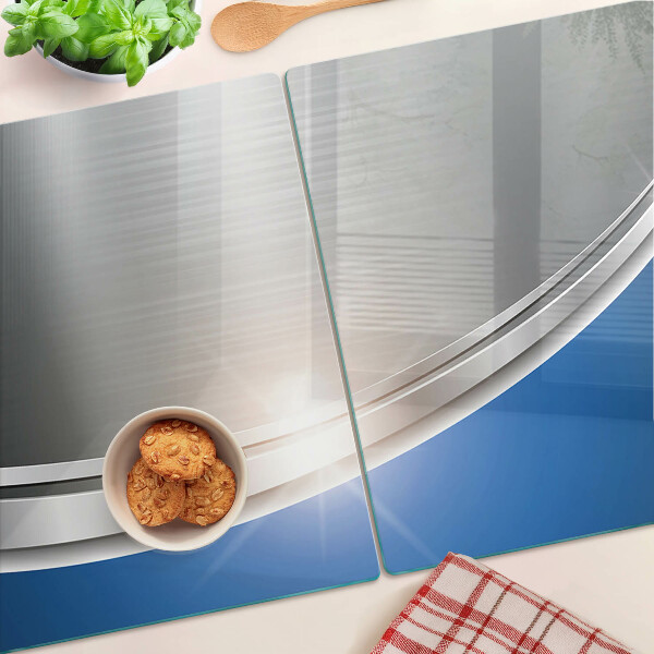 Chopping board Metallic effect with blue accents