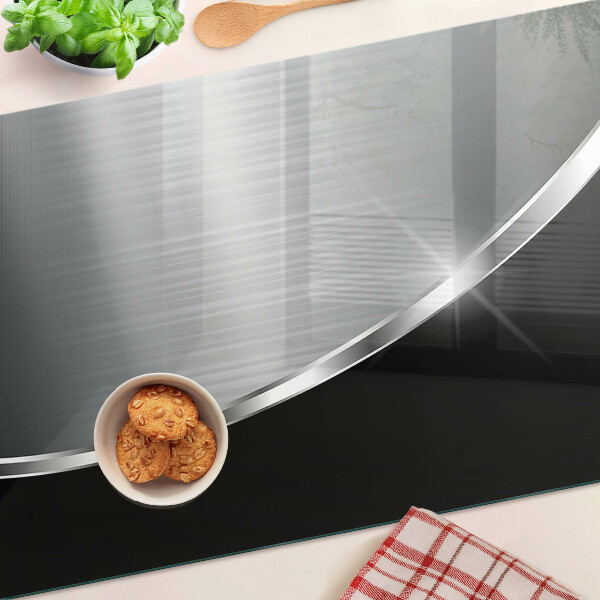 Chopping board glass Metallic shine with reflections