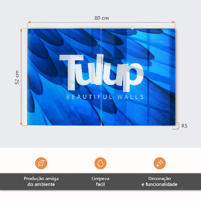 Chopping board glass Metallic shine with reflections
