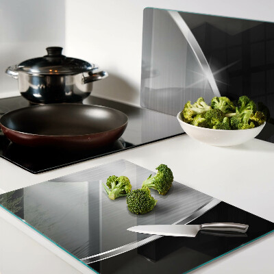 Chopping board glass Metallic shine with reflections