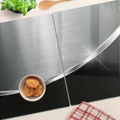 Chopping board glass Metallic shine with reflections