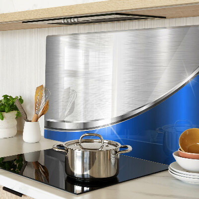 Cutting board Metallic pattern with blue accents