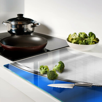 Cutting board Metallic pattern with blue accents