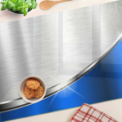 Cutting board Metallic pattern with blue accents