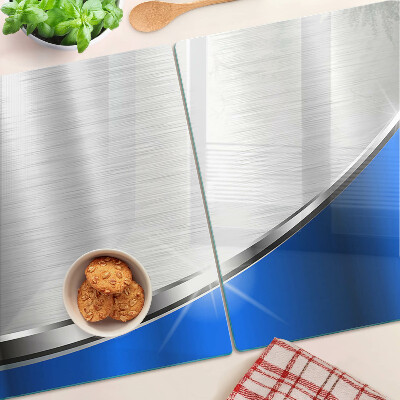 Cutting board Metallic pattern with blue accents