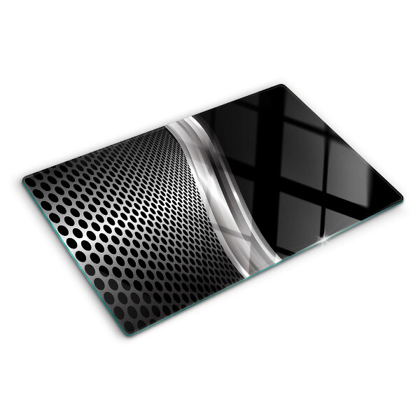 Glass chopping board Futuristic pattern with waves
