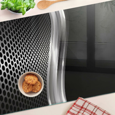 Glass chopping board Futuristic pattern with waves